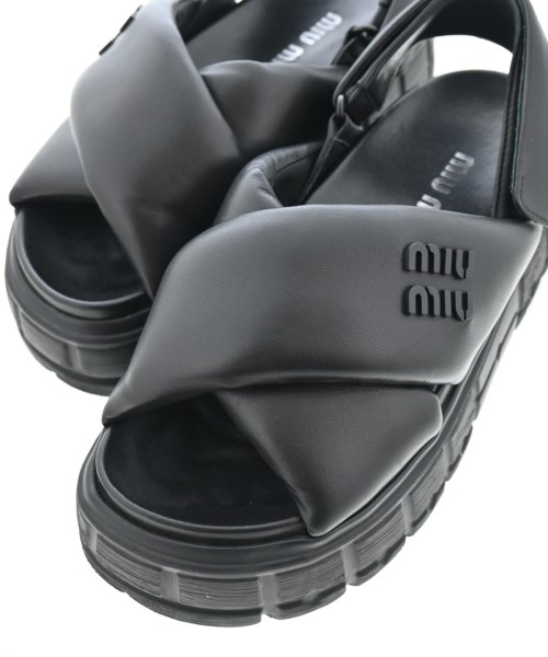 Miu Miu（ミュウミュウ）サンダル 黒 サイズ:EU35(21.5cm位) レディース/2200611834027
