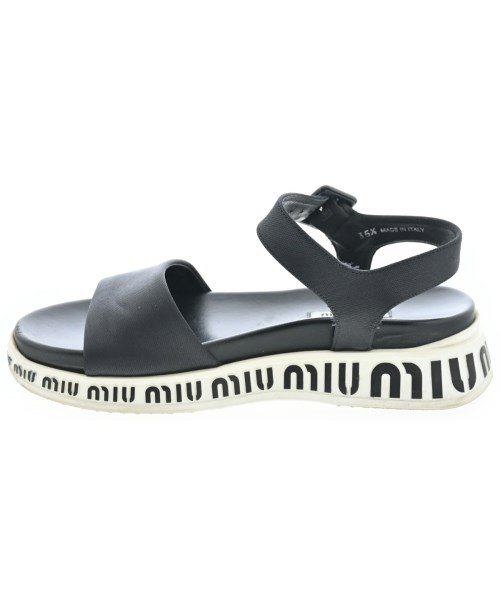 Miu Miu（ミュウミュウ）サンダル 黒 サイズ:EU35 1/2(22cm位) レディース/2200611834034