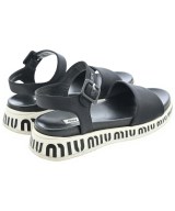 Miu Miu（ミュウミュウ）サンダル 黒 サイズ:EU35 1/2(22cm位) レディース/2200611834034