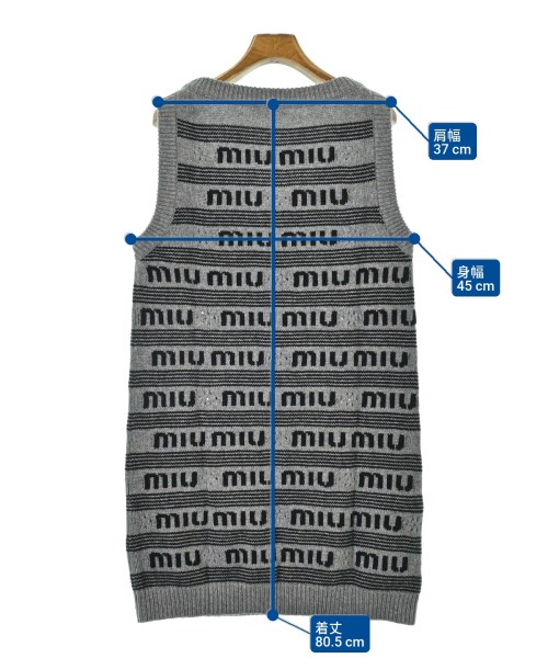 Miu Miu（ミュウミュウ）ワンピース グレー サイズ:36(XS位) レディース/2200611834058
