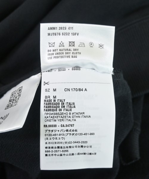 Miu Miu（ミュウミュウ）スウェット 黒 サイズ:M レディース/2200597940057