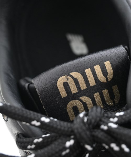 Miu Miu（ミュウミュウ）スニーカー 黒 サイズ:EU38 1/2(25cm位) レディース/2200609071014