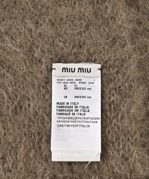 Miu Miu（ミュウミュウ）マフラー 茶 サイズ:- レディース/2200668746281