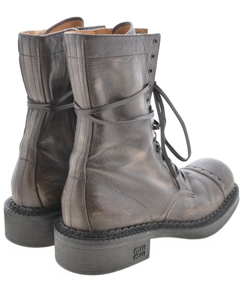 Miu Miu（ミュウミュウ）ブーツ 茶 サイズ:EU36 1/2(23cm位) レディース/2200670632084