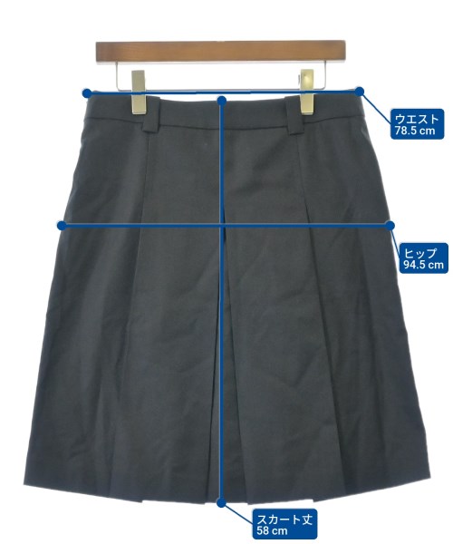 Miu Miu（ミュウミュウ）ひざ丈スカート 紺 サイズ:38(S位) レディース/2200675422147