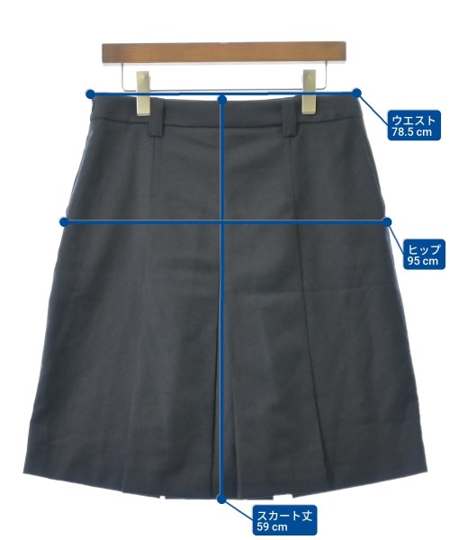 Miu Miu（ミュウミュウ）ひざ丈スカート 紺 サイズ:38(S位) レディース/2200675422154