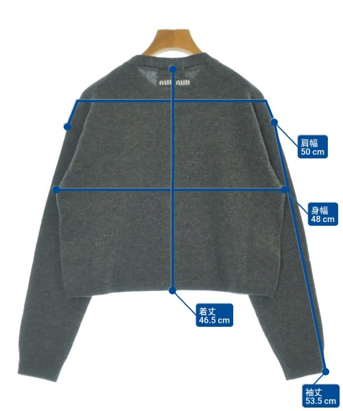 Miu Miu（ミュウミュウ）カーディガン グレー サイズ:38(S位) レディース/2200675171021