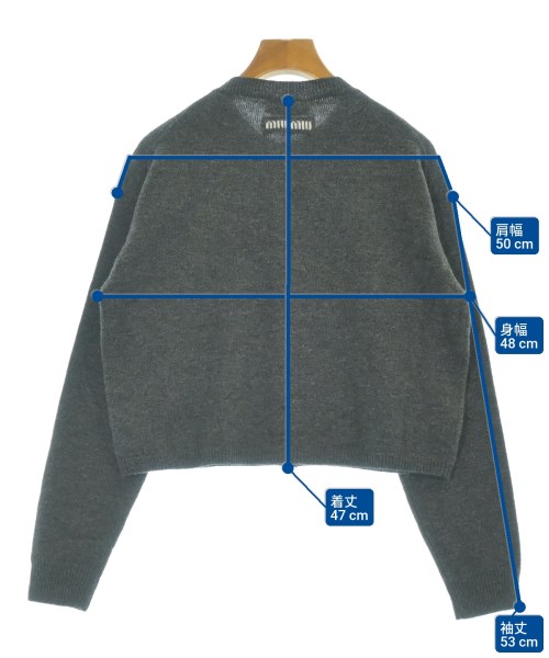 Miu Miu（ミュウミュウ）カーディガン グレー サイズ:38(S位) レディース/2200675171038