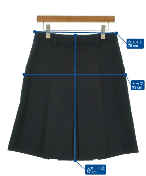 Miu Miu（ミュウミュウ）ひざ丈スカート 紺 サイズ:36(XS位) レディース/2200676898026