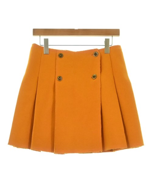 Miu Miu(ミュウミュウ)ひざ丈スカート オレンジ サイズ:40(M位)/2200677125022