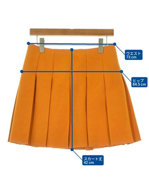Miu Miu（ミュウミュウ）ひざ丈スカート オレンジ サイズ:40(M位) レディース/2200677125022