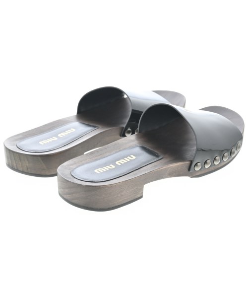 Miu Miu（ミュウミュウ）サンダル 黒 サイズ:EU37(23.5cm位) レディース/2200677552040