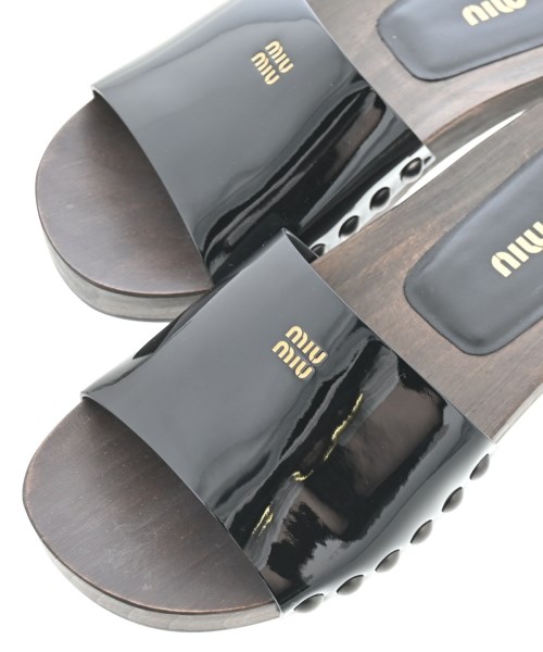 Miu Miu（ミュウミュウ）サンダル 黒 サイズ:EU37(23.5cm位) レディース/2200677552040