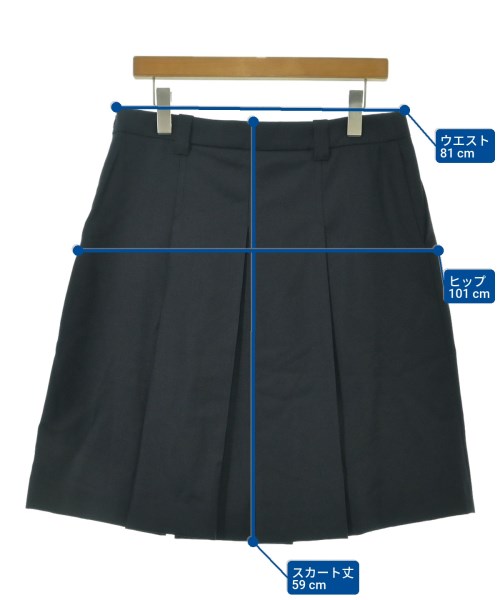 Miu Miu（ミュウミュウ）ひざ丈スカート 紺 サイズ:40(M位) レディース/2200678579107