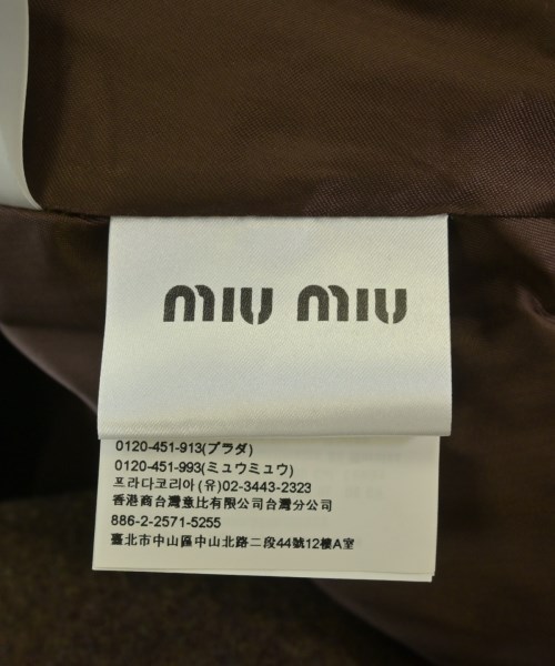 Miu Miu（ミュウミュウ）チェスターコート 茶 サイズ:36(XS位) レディース/2200655472018