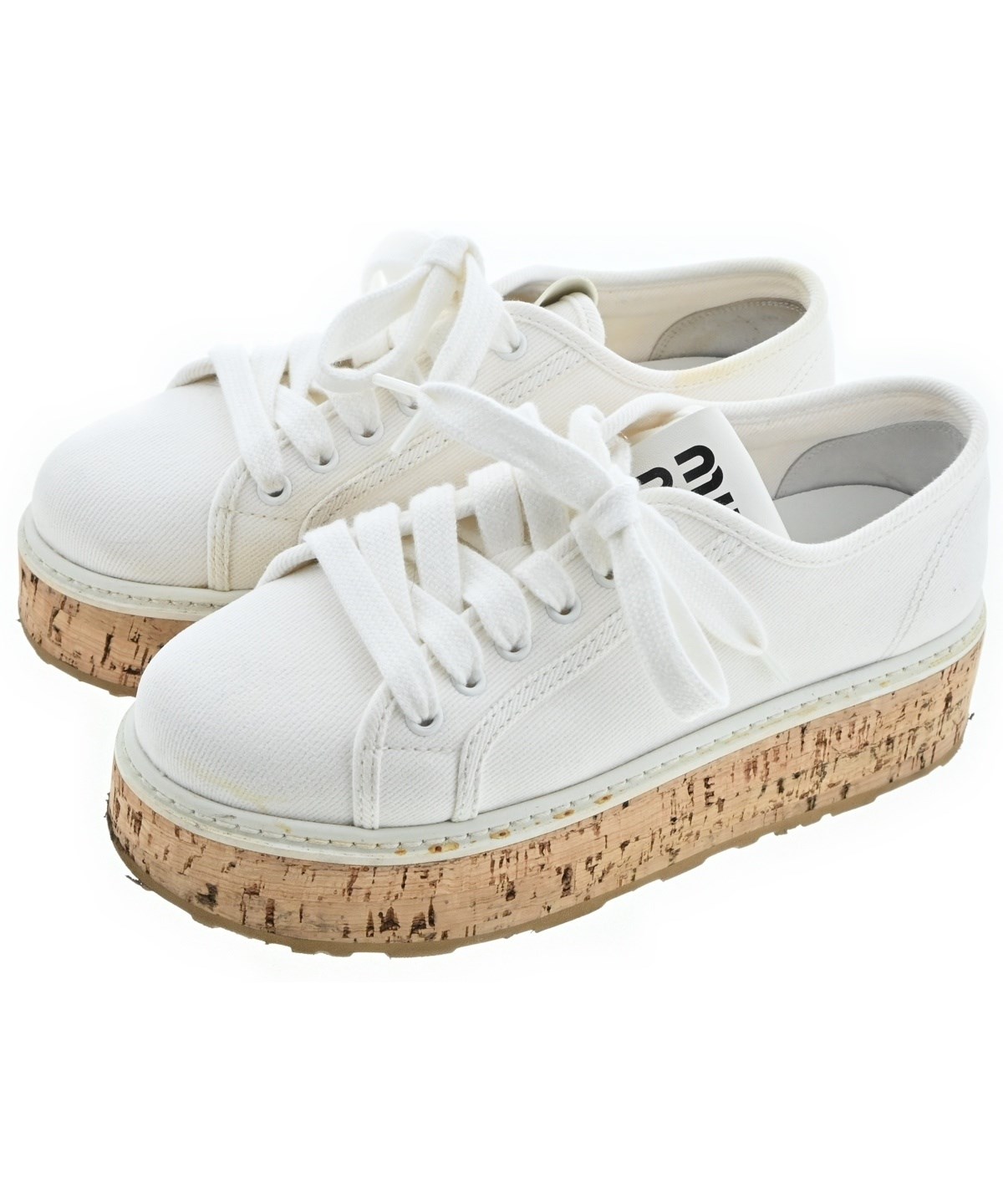 miu miu　レディース　スニーカー　36½　ホワイト　ミュウミュウ Miu Miu（ミュウミュウ）スニーカー 白 サイズ:EU36 1/2(23cm位