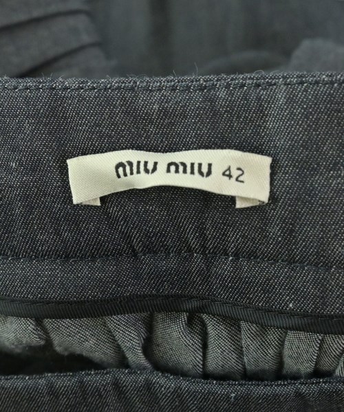 Miu Miu（ミュウミュウ）ひざ丈スカート 青 サイズ:42(M位) レディース/2200675918152