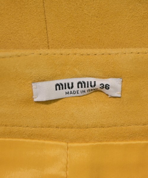 Miu Miu（ミュウミュウ）ミニスカート 黄 サイズ:36(XS位) レディース/2200680961198
