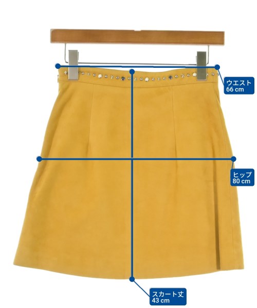 Miu Miu（ミュウミュウ）ミニスカート 黄 サイズ:36(XS位) レディース/2200680961198