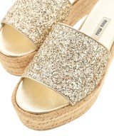 Miu Miu（ミュウミュウ）サンダル ゴールド サイズ:EU36(22.5cm位) レディース/2200693973041