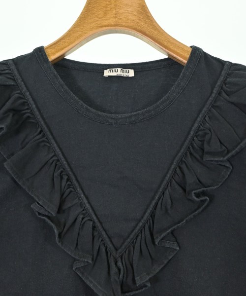 Miu Miu（ミュウミュウ）Tシャツ・カットソー 黒 サイズ:S レディース/2200684625041