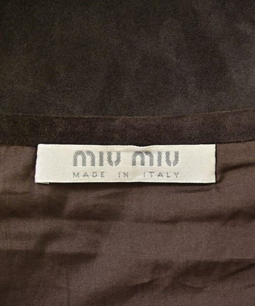 Miu Miu（ミュウミュウ）ひざ丈スカート 茶 サイズ:40(M位) レディース/2200696290404
