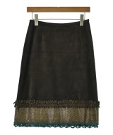 Miu Miu（ミュウミュウ）ひざ丈スカート 茶 サイズ:40(M位) レディース/2200696290404