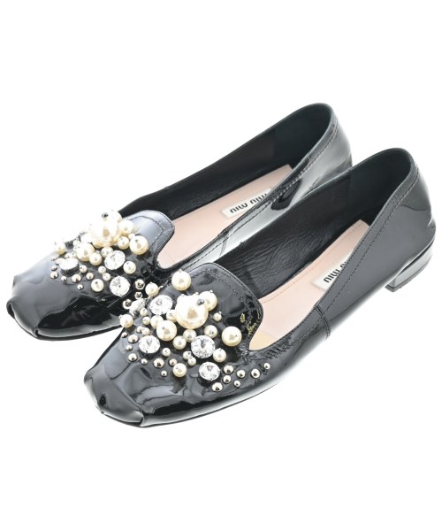 Miu Miu(ミュウミュウ)バレエシューズ/オペラシューズ 黒 サイズ:EU39 1/2(26cm位)/2200698528130