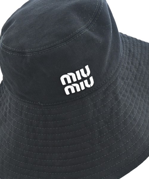 Miu Miu（ミュウミュウ）ハット 黒 サイズ:S レディース/2200679241126