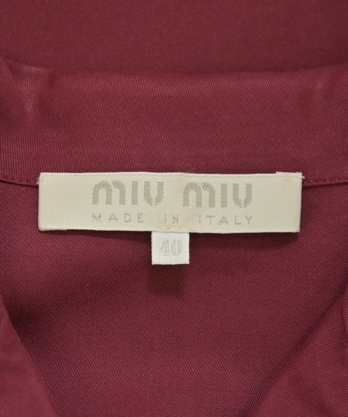 Miu Miu（ミュウミュウ）カジュアルシャツ 赤 サイズ:40(M位) レディース/2200694592241