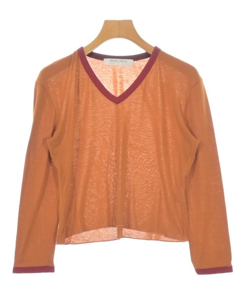 Miu Miu(ミュウミュウ)Tシャツ・カットソー ベージュ サイズ:S/2200694592388