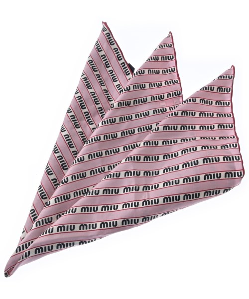 Miu Miu（ミュウミュウ）バンダナ・スカーフ ピンク サイズ:- レディース/2200701746056