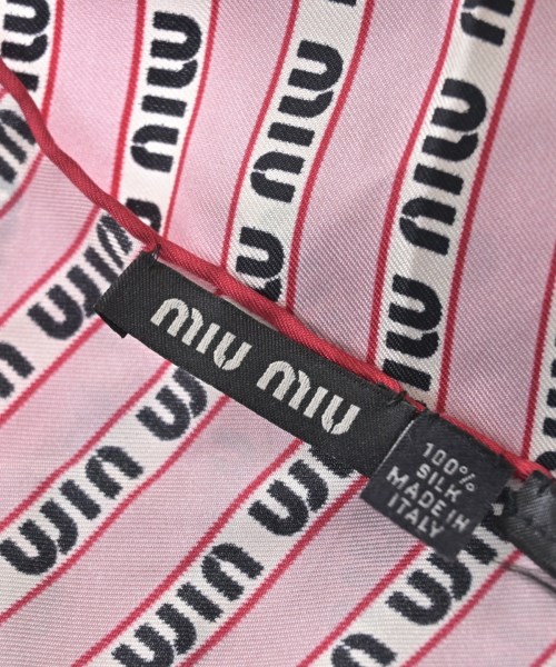Miu Miu（ミュウミュウ）バンダナ・スカーフ ピンク サイズ:- レディース/2200701746056