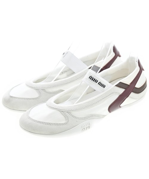 Miu Miu（ミュウミュウ）スニーカー 白 サイズ:EU37 1/2(24cm位) レディース/2200701746070