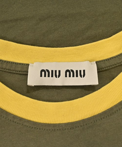 Miu Miu（ミュウミュウ）Tシャツ・カットソー カーキ サイズ:S レディース/2200701601065