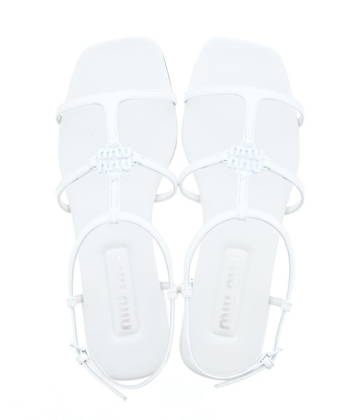 Miu Miu（ミュウミュウ）サンダル 白 サイズ:EU38(24.5cm位) レディース/2200701601119