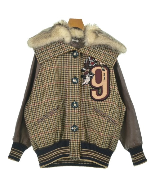 Miu Miu(ミュウミュウ)ブルゾン 茶 サイズ:38(S位)/2200654030059