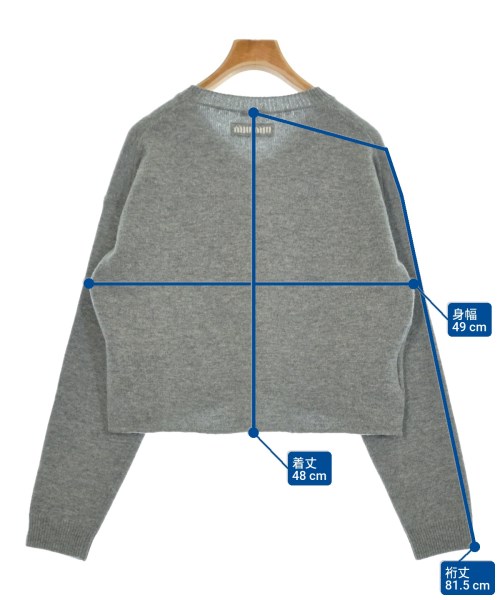 Miu Miu（ミュウミュウ）ニット・セーター グレー サイズ:44(L位) レディース/2200657731038