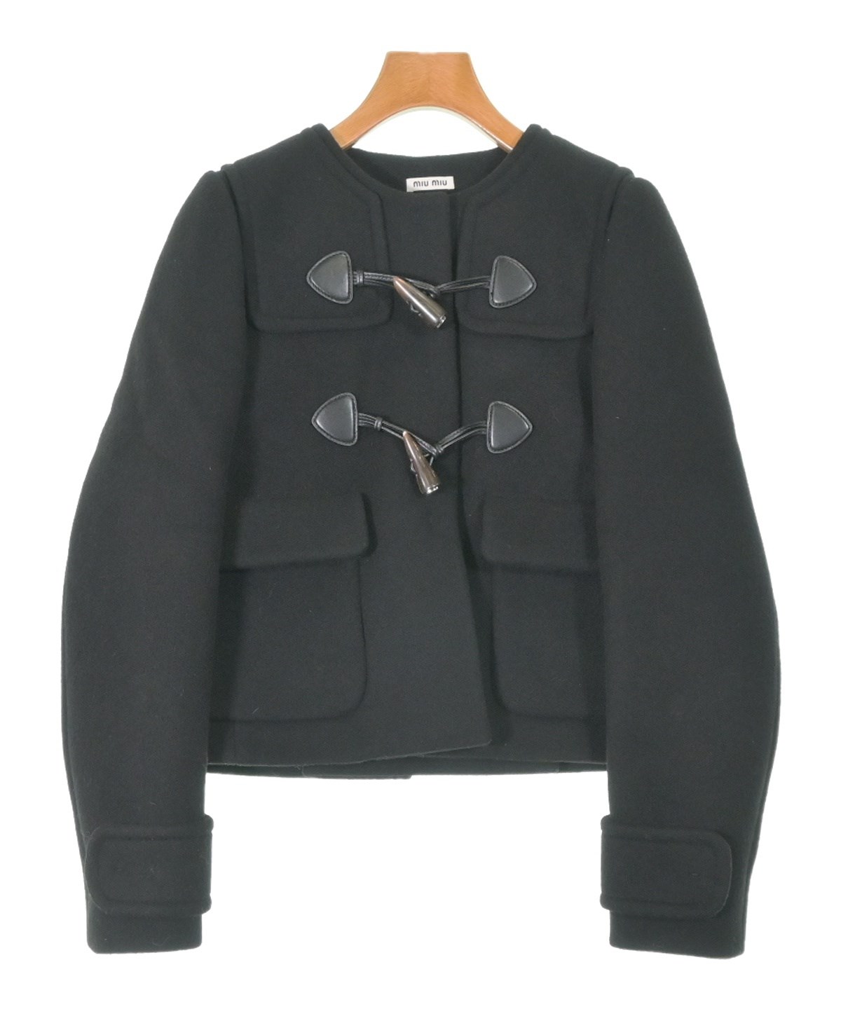 Miu Miu（ミュウミュウ）ダッフルコート 黒 サイズ:40(M位) レディース