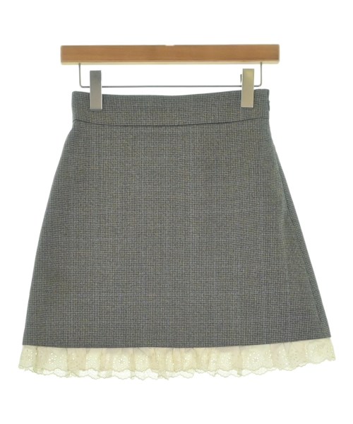 Miu Miu(ミュウミュウ)ミニスカート グレー サイズ:38(S位)/2200659975027