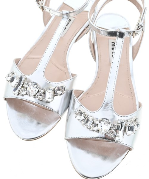 Miu Miu（ミュウミュウ）サンダル シルバー サイズ:EU37(23.5cm位) レディース/2200710557032