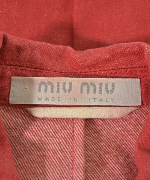 Miu Miu（ミュウミュウ）デニムジャケット 赤 サイズ:38(S位) レディース/2200709384014