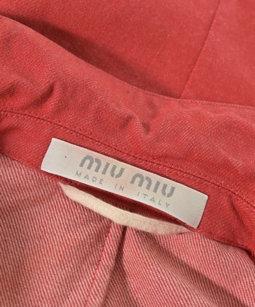 Miu Miu（ミュウミュウ）デニムジャケット 赤 サイズ:38(S位) レディース/2200709384014