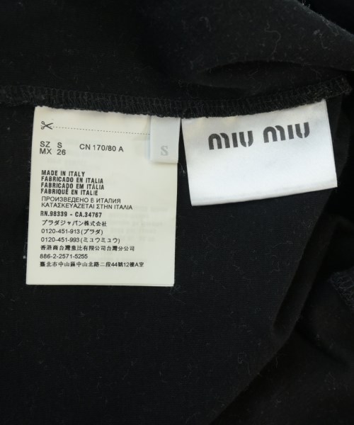 Miu Miu（ミュウミュウ）Tシャツ・カットソー 黒 サイズ:S レディース/2200712159081