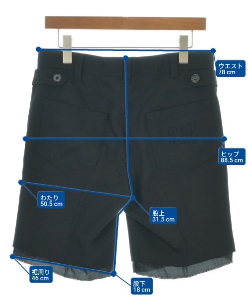 Miu Miu（ミュウミュウ）ショートパンツ 黒 サイズ:38(S位) レディース/2200712752077