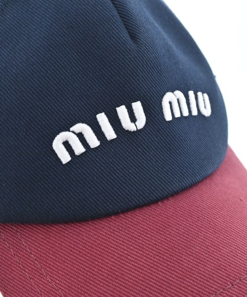 Miu Miu（ミュウミュウ）キャップ 紺 サイズ:M レディース/2200713954166