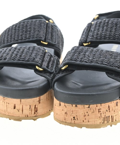 Miu Miu（ミュウミュウ）サンダル 黒 サイズ:EU37 1/2(24cm位) レディース/2200713954210