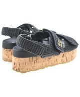 Miu Miu（ミュウミュウ）サンダル 黒 サイズ:EU37 1/2(24cm位) レディース/2200713954210