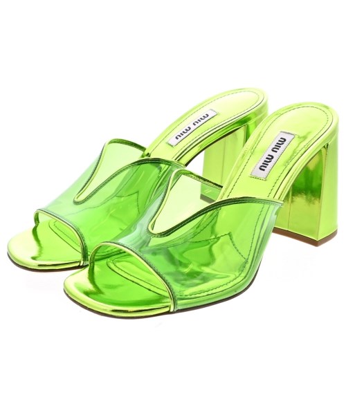 Miu Miu（ミュウミュウ）サンダル 緑 サイズ:EU36(22.5cm位) レディース/2200714177014