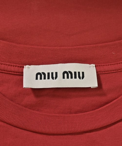 Miu Miu（ミュウミュウ）Tシャツ・カットソー 赤 サイズ:M レディース/2200716111023